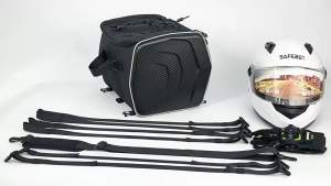 Waterproof Motorcycle Helmet Bag Multifunction Motorcycle Rear Seat Bag High Capacity Motorcycle Bag Rider Backpack