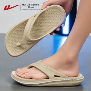 Warrior Mens Thong Slippers 2026 New Soft Bottom Thick Outdoor Beach Wearable Sandals Breathable EVA Footwear for Youth And Middle-Aged