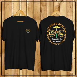 Debrug tshirt summer beach paradise time kaos traveling /tshirt pria kualitas distro premium