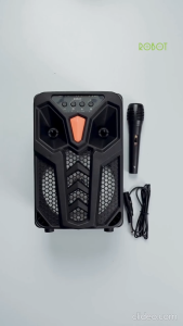 Robot Speaker Karaoke RB300 BT 5.3 Speaker RGB Microphone Set 1200mAh Portable Original - Garansi 1 Tahun