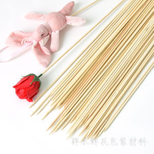 Bamboo Stick Cartoon Snack Strawberry Bouquet Flower Stem Packaging Flower Packaging Material Flower Shop DIY Material Flower Arrangement Fixed Doll