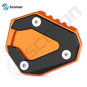 Chân Đế Nhôm Bên Chân Đế Mở Rộng Tấm Mở Rộng Miếng Lót Cho KTM 1290 Super Duke GT 2018-2021 Phụ Kiện Xe Máy Đen/Cam