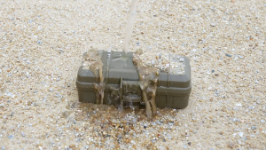 Oiking Tactical Equipment Storage Box (15.2*6.3cm) PP Material Frosted Texture Three-layer Sponge Lining Plaid Cotton Cutting with Lock Keyhole for Outdoor Hunting Accessories