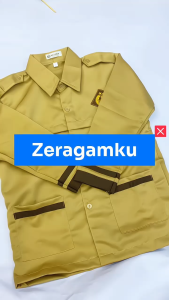 ZERAGAMKU Seragam sekolah Baju siaga pramuka lengan panjang bahan elemen