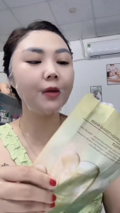 Mặt nạ cám gạo sennio hàn quốc mặt nạ nhau thai sennio chính hãng senio super aqua brightening mask màu vàng cấp ẩm dưỡng trắng da