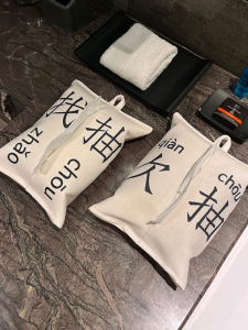 Hanging Tissue Paper Bag Canvas Simple Style Living Room Coffee Table Napkin Storage Bag Car Napkin Box Tissue Cover