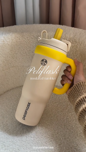 Peliflask 40oz Stainless Steel Thermos Tumbler With Handle Outdoor Water Bottle Thermal Flasks Ice Cup 100% Leakproof Gifts for Teens Women Men | Keeps cold for 24 Hours Cup Holder Friendly