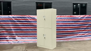 Jersey JS-G14 Beige Swing Metal Door Cabinet 4 Swing Doors & 2 Drawers