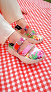 UIN San Sebastian 3 Womens Art Painted Travel Shoes Slip On Comfort sandal Lightweight flat shoes