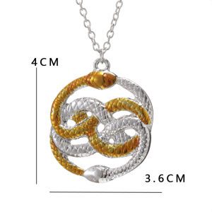 Fashion jewelry The Never Ending Story Steampunk Vintage style two snake necklace Auryn necklace