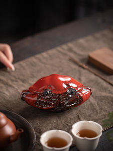 Chinese Ceramic Craft Crab Animal Figurine Home Living Room Desktop Decoration Moving Gift Souvenir Handmade Ceramic Artwork