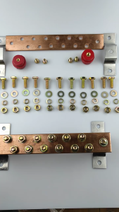 3*30300MM/4*60*300MM Copper Grounding Busbar Equal Potential Grounding Terminal for Machine Room Cabinets