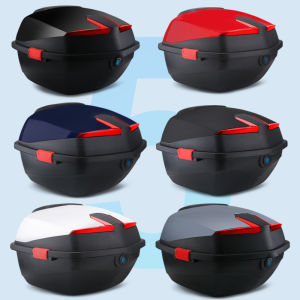 SJ108 35 liters Motorcycle Tail Box Universal Thickened Large Top Box Electric Vehicle Waterproof Storage Box