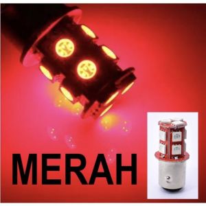 Lampu Led Rem stop 13 mata belakang strobo flash kedip bohlam rem led motor mobil kaki 2 dc 12 vl