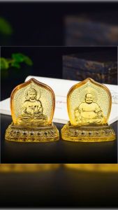 Tượng 3 Vị Phật trang bằng Thuỷ Tinh Trí Taplo Ô Tô Bàn Trà Phật Adida Di Lặt và Quán Thế Âm