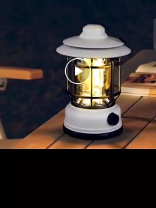 Lampu Lentera Kecerahan 3COB Retro-Camping Lamp Portable-Lampu Darurat-Bisa Gantung&Diredupkan