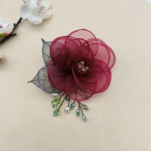 Handmade Tea Rose Brooch Pin Super Fairy Cardigan Sweater Personality Accessories Womens Chest Pin Fashionable Original Design