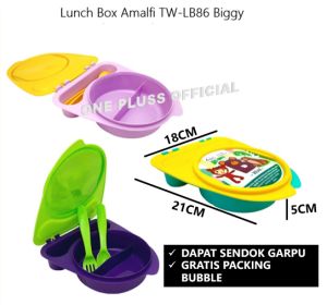 Lunch Box Set Amalfi / Kotak Makan Anak / Tempat Bekal + Sendok Garpu