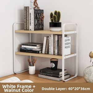 Desktop Multi-Layer Storage Rack Office Computer Desk Organizer Modern Minimalist Style Partition Cabinet for Document Storage