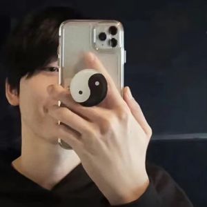 Transparent Tai Chi Stand Mobile Phone Case Anti-Fall for Apple 15 Compatible with 16Promax Creative Protective Cover