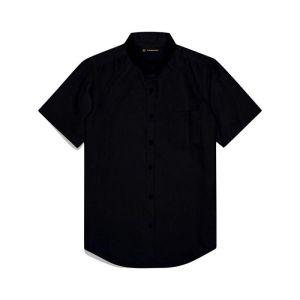 Kemeja pria warna hitam terbaru baju polos lengan pendek