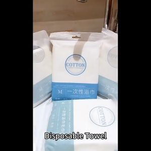 Tuala Mandi Pakai Buang 70x140cm Kapas Mampat | Tuala Mandi Sekali Guna | Tuala Travel Pakai Buang Lembut Menyerap