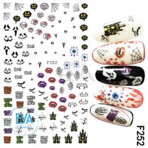Miêng Dán Móng Tay 3D Nail Sticker Chủ Đề Lễ Hội Ma Happy Halloween Boo Boo F250 F251 F252