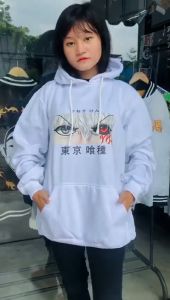 Sweater Hoodie Wanita Anime Jepang Tokyo Ghoul Kaneki Ken Eye Manga Harajuku Ukuran M-L-XL-XXL