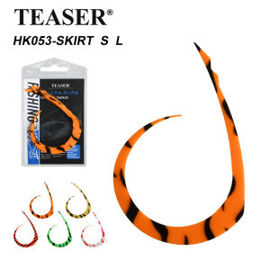 TEASER 5pcs/bag HK053-SKIRT Soft Tairaba Spare Curly Tail Tie Silicone Rubber Spare Curly Tail Inchiu Jig Lure Accessories