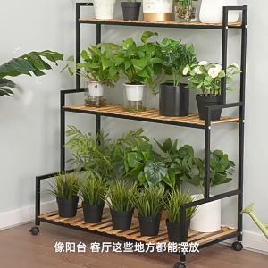 【Woody】 Flower Rack Plant Rack Steel Outdoor Rak Pasu Pokok Bunga Outdoor Bertingkat Murah
