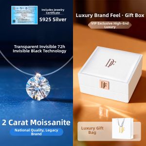 East Beauty | Sterling Silver Mermaid Tear Necklace 2 Carat Moissanite Pendant