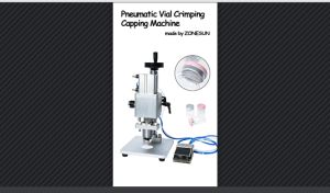 ZONESUN Pneumatic Perfume Liquid Bottle Capper Aluminum Plastic Glass Vial Crimper Capping Machine ZS-YG08B