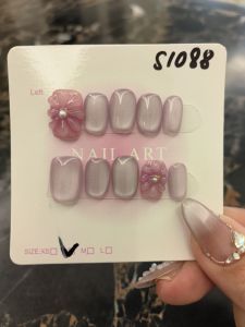 (FREE TOOLKIT) 10 PCS PRESS ON NAILS. HANDMADE NAILS SIZE S