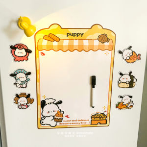 Ins Pachacha Dog Magnetic Fridge Magnet Message Board Memo Pad Erasable Writeable Whiteboard Decorative Home Accessories