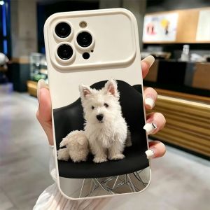 Cute Westie Dog Print Phone Case For iPhone 17 16 15 14 13 12 11 Pro Max Plus Shockproof Soft TPU Cover