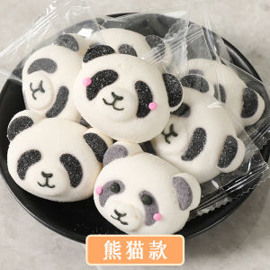 Panda Shaped Cotton Candy Snacks Baking Special Commercial Street Vending Cartoon Animal Design Bulk Pack Snacks Treats