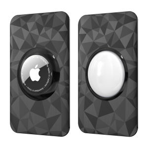 Ultra-Thin Hard Gel Diamond Shape Apple AirTag Card Holder Protective Case Digital Anti-Loss Device Card Sleeve