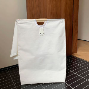 Cute Foldable Dirty Clothes Basket Plush Toy Storage Basket High Aesthetic Value Home Use Bedroom Fabric Dirty Laundry Basket