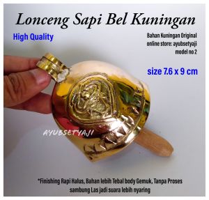 Lonceng sapi kuningan no2 ( size 7.6 x 9 cm ) Bel lonceng kambing klinting bandul krincingan klontong kerbau kluntung klonongan