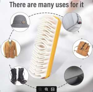 1PC Cleaning Scrubber Brush Car Seat Interior Parts Cleaning Brush Suede Deerskin Plush Fabrics Beauty Care Brushes Cleaner Tool