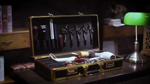 [GGJJ] Barber Box - อุปกรณ์ทำผมแบบพกพา กล่องเก็บหวี กรรไกรตัดผม ออแกไนเซอร์ รหัสผ่าน Case กล่องใส่อุปกรณ์ตัดผม - สำหรับผู้ที่มีการตัดเสริมรูปหน้า