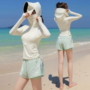 XTEP | Slimming Tummy Covering Hooded Separates Swimsuit