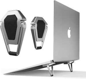 Portable Invisible Laptop Stand Mini Aluminum Cooling PadComputer Keyboard Mount Kickstand Ergonomic Lightweight Laptop Desk Stand