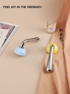 YAGEMAN | Colored Lotus Dull Nickel Silver Red Modern Vintage Interior Door Lock