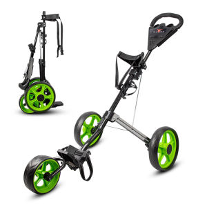 PLAYEAGLE Aluminium Alloy 3 Wheels Golf Trolley Global  3ล้อน้ำหนักเบาถุงกอล์ฟรถเข็นอะลูมินัมอัลลอยรถเข็นกอล์ฟสำหรับสนามกอล์ฟ  light weight golf push cart