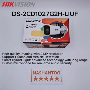 (2025 New) HIKVISION DS-2CD1027G2H-LIUF 2MP Smart Hybrid Light Audio Bullet Network IP Camera Support Human and Vehicle Detection H.265+ 512GB Storage Built-in MIC IP Camera