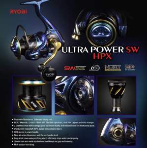 Reel Ryobi Ultra Power SW HPX Saltwater Terbaru Power Handle