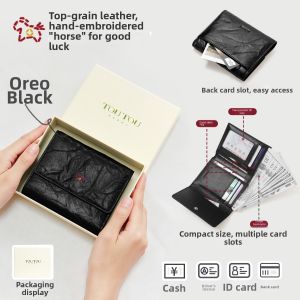 TOUTOU | Gift Genuine Leather Wallet Card Holder Passport Organizer