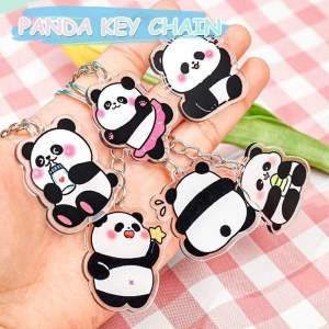 🔥Cartoon Panda Key Chain Student Cute Backpack DIY Decoration Acrylic Pendant LovelylifeFu👍