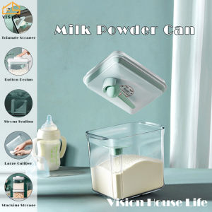 Vision 1L/1.7L/2.3L Formula Container for Baby with Scraper and Scoop Formula Dispenser BPA-Free Airtight Formula Storage Can Transparent Formula Travel Container Food Storage Container